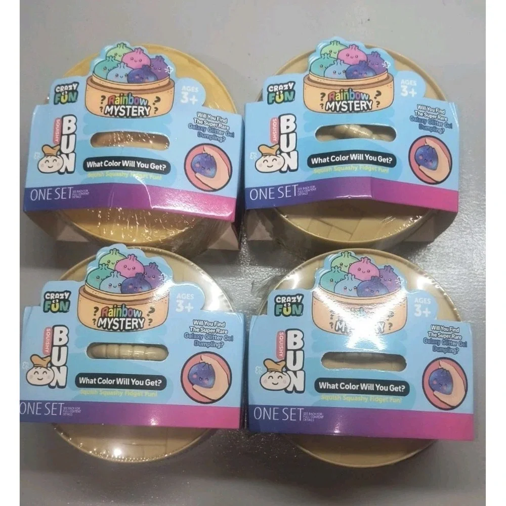 Crazy Fun Squishy Bun Rainbow Mystery Dumpling Set Of 4 Viral